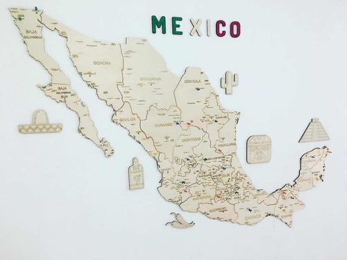 Mapa De Madera De México Top Destinos By Gift México