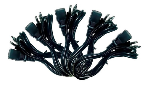 Lote 5 Piezas Cable Energia Pc Computadora Monitor Cpu 1.5 M