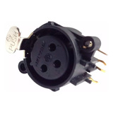 Plug Conector Xlr Femea Painel Pcb 3p Terra Neutrik Nc3faah2