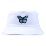 Sombreros Ry Bucket Con Bordado De Mariposas Para Mujer Y Ni
