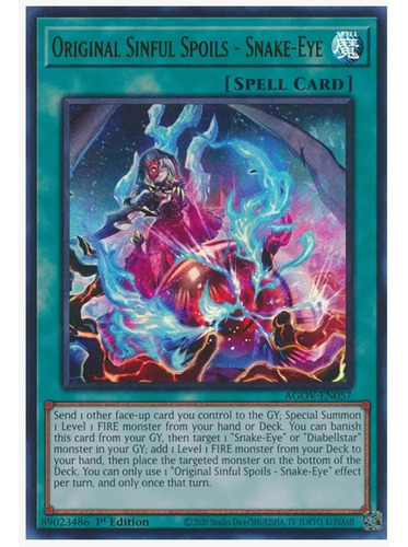 Original Sinful Spoils Snake-eye / Botin Del Pecado - Yugioh