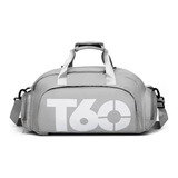 Bolsa Transversal Unisex Viagem Academia Fitness Cor Cinz