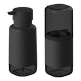 Conjunto Dispenser Sabonete - Preto