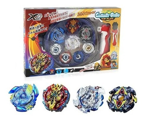 Juego De 4 Juguetes De Batalla Con Estadio De Beyblade Burst