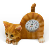 Aie Gf65 - Reloj De Escritorio Para Gato Atigrado Naranja Pe