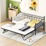 Cama Día Metálica Con Cama Nido Plegable Twin Lostcat