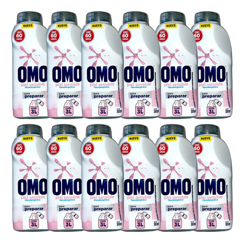 Omo Detergente  Hipoalergenico  Pack X 12   