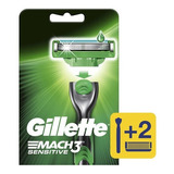 Máquina De Afeitar Gillette Mach3 1 + 2 Repuestos