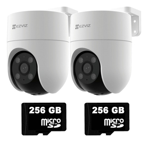  Kit 2 Camara Seguridad Wifi Ezviz H8c + Microsd 256gb