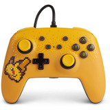 Control Alámbrico Para Nintendo Switch - Pixel Pikachu Color Amarillo