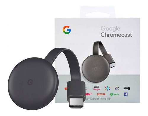 Google Chromecast 3.ª Generación Full Hd 4k Tv 8gb Carbón 