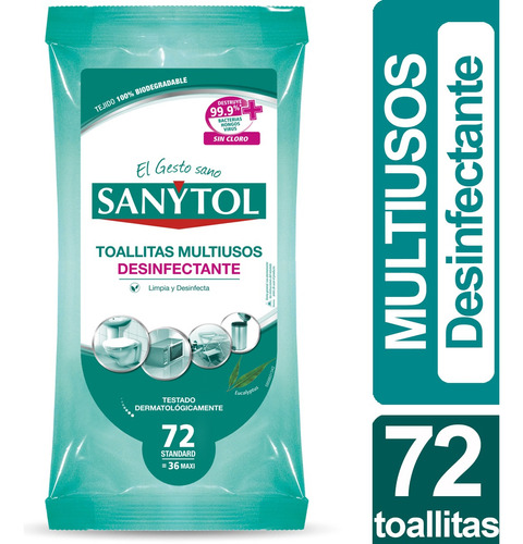 Sanytol Toallitas Desinfectante Multiusos 36 Unidades