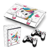 Skin Personalizado Para Ps3 Super Slim Unicornio (0314)