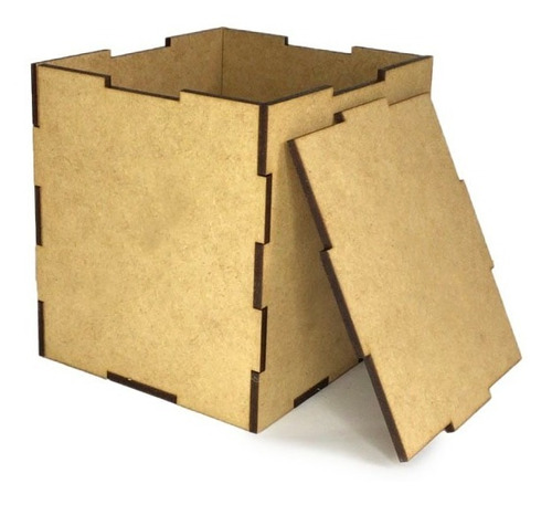Caja Cuadrada Madera Mdf 30 X 30 X 30 Alhajero Cubo