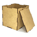 Caja Cuadrada Madera Mdf 30 X 30 X 30 Alhajero Cubo