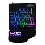 Teclado De Uma Mão Gamer Português Brasil Com Led