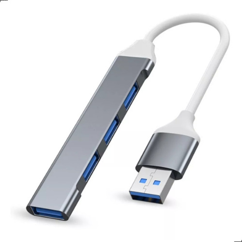 Kit Com 3 Cabos Hub Usb 3.0 Extensor 4 Portas Usb A 3.0 Pc