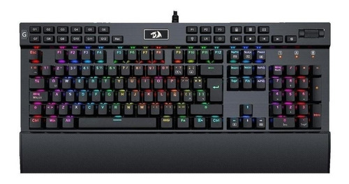 Teclado Gamer Redragon Yama K550 Qwerty Inglés Us Color Negro Con Luz Rgb