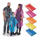 Piloto Poncho Descartable Para Lluvia  Adultos Pack X 10 Uni