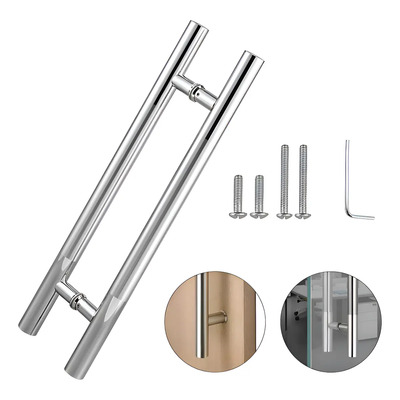 Jaladera Tipo H 100cm Acero lnoxidable Plata Para Puerta De Cristal, Madera O Metal, Manija Moderna Para Puertas De Interior Y Exterior | MercadoLibre