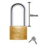 Cadeado Papaiz Haste Longa 40mm Cr40/50 C/2 Chaves Cor Dourado