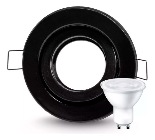 Pack X20! Spot Led Embutir Circular Plastico + Dicro Led 7w