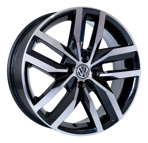 Roda 17 4x100 Tsi Highline Aro 17 R46 Krmai / Unidade Cor Preto Diamantado