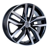 Roda 17 4x100 Tsi Highline Aro 17 R46 Krmai / Unidade Cor Preto Diamantado