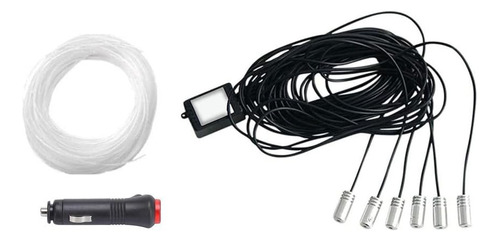 8m 6 En 1 Luces Tiras Led Rgb Luz Interior Auto Fibra Optica