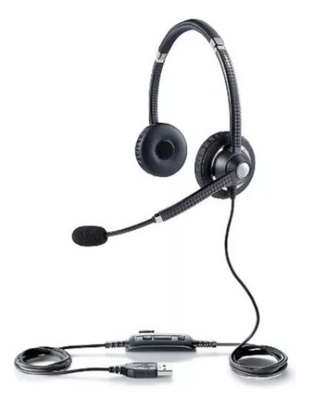 Headset Auricular Jabra Uc Voice 750 Duo Dark Usb Homeoffice