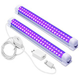 Luz Negra Led Uv De 10w, Luz Negra Portátil Carteles U...