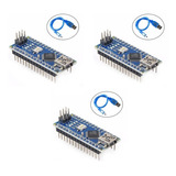 3  Pzas Arduino Nano 3.0 Con Cable Usb Ch340
