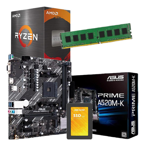 Combo Actualizacion Pc Amd Ryzen 5600g Mother 8 Gb Ssd 240