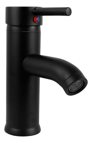 Griferia Llave Lavamanos Baja Tubular Negra