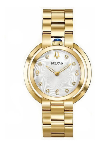 Reloj Bulova Rubaiyat Dorado 97p125 Dama Diamantes Original