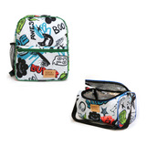 Kit Mochila Cooler Cartuchera Super Cool Jardin Infantil 