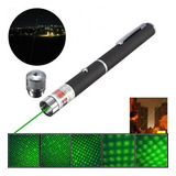 Caneta Laser 3 Niveis C/ Movimento Pointer Verde Forte Laser Preto