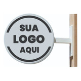 Placa Painel Fachada Frente Verso Personalizado Sua Logo50cm