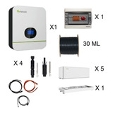 Kit Sistema Aislado 3 Kw  Growatt  Baterías Litio Sin Panele