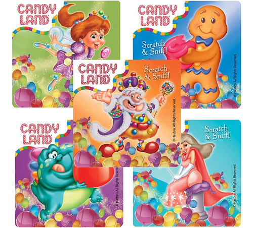 Pegatinas Perfumadas Candy Land - Favores De Fiesta - 50 Por