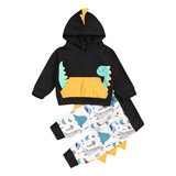 Sudadera Con Capucha Y Estampado De Dinosaurios Para Niños