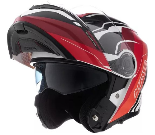 Casco Moto Rebatible Mac Rock Floyd Doble Visor En Moto 46