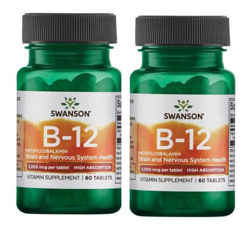 Vitamina B12 Sublingual Pack 2x 5000mcg Envio Gratis