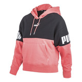 Buzo Con Capucha Puma Power Colorblock Mujer Negro Mode 7330