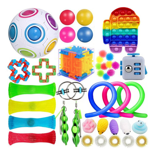 Fidget Toys Anti Estrés Juego De Juguetes 40pcs Para Niños A