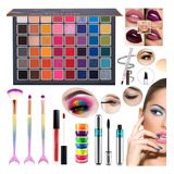 Set De Maquillaje Profesional Paleta Sombras Pigmento Regalo