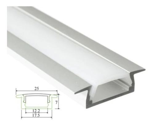 Perfil Aluminio Para Tira De Led 2835 5050 5630 1mts Oferta!