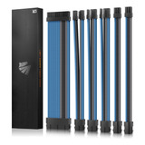 Kit De Cables Atx/eps/8-pin Pci-e/6-pin Asiahorse Azul Mix