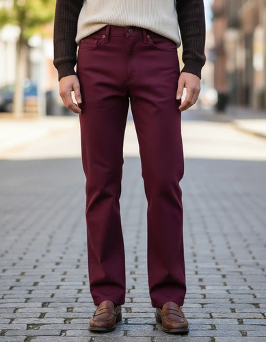 Pantalón Para Bota Wrangler Original De Poliéster Guinda