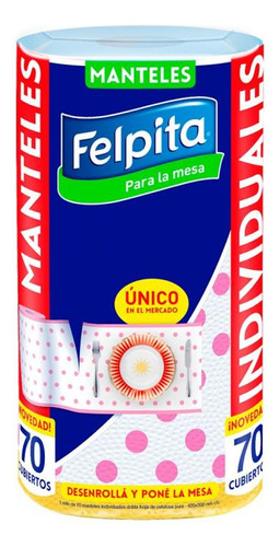 Manteles Individuales Descartables Felpita. 70 Un